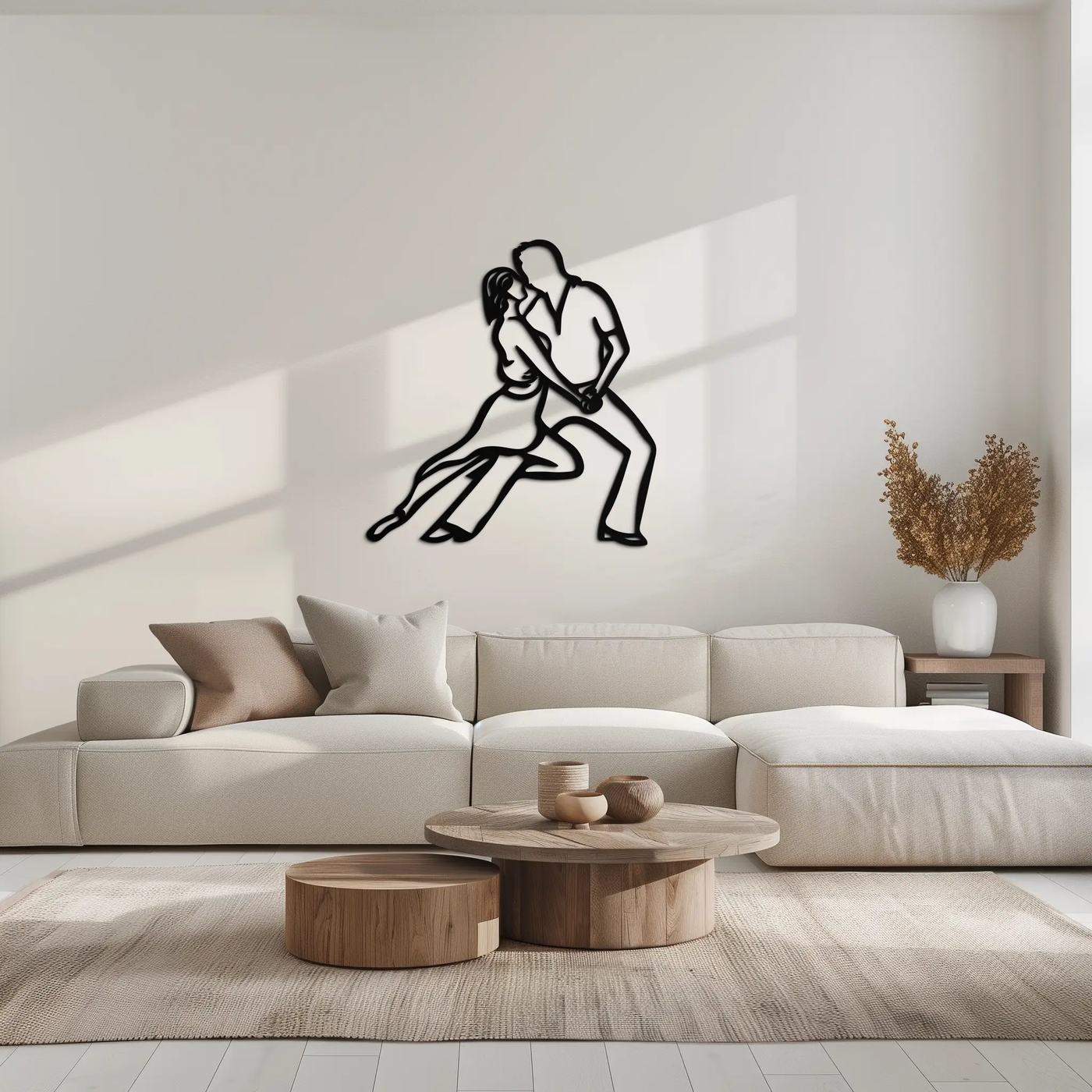 Passionate Dance Metal Wall Art – Romantic Couple Silhouette Home Decor- KAF705 by Enova Art