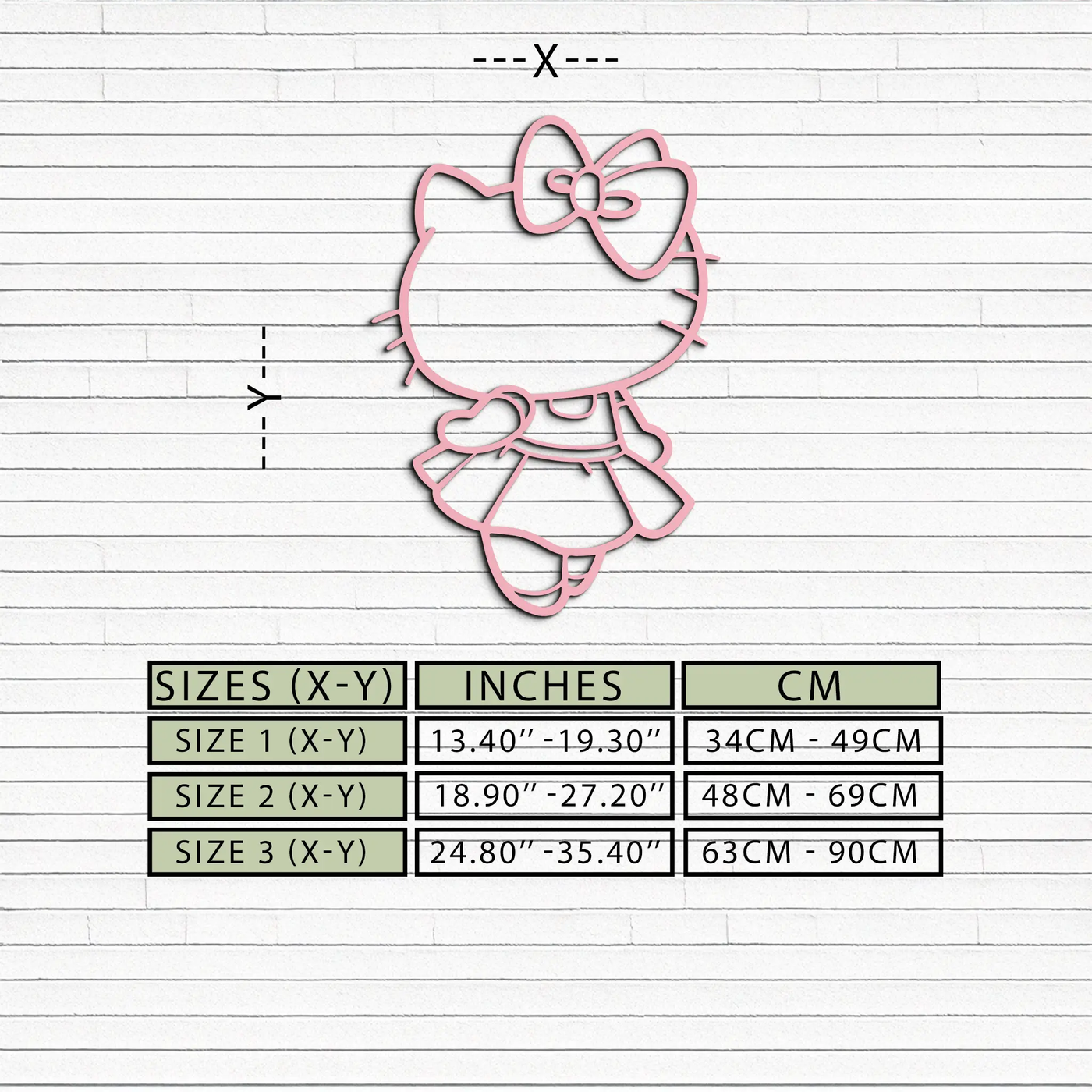 Pink Cute Cat Silhouette Metal Wall Art – Playful Character Design - KAFGP007 by Enova Art