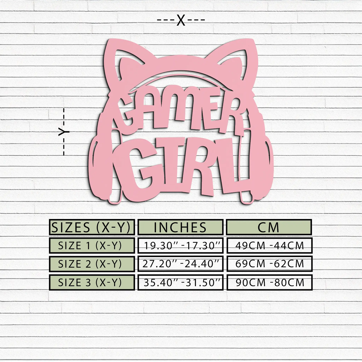 Pink Gamer Girl Metal Wall Art – Playful Gaming Headset Design - KAFGP010 by Enova Art