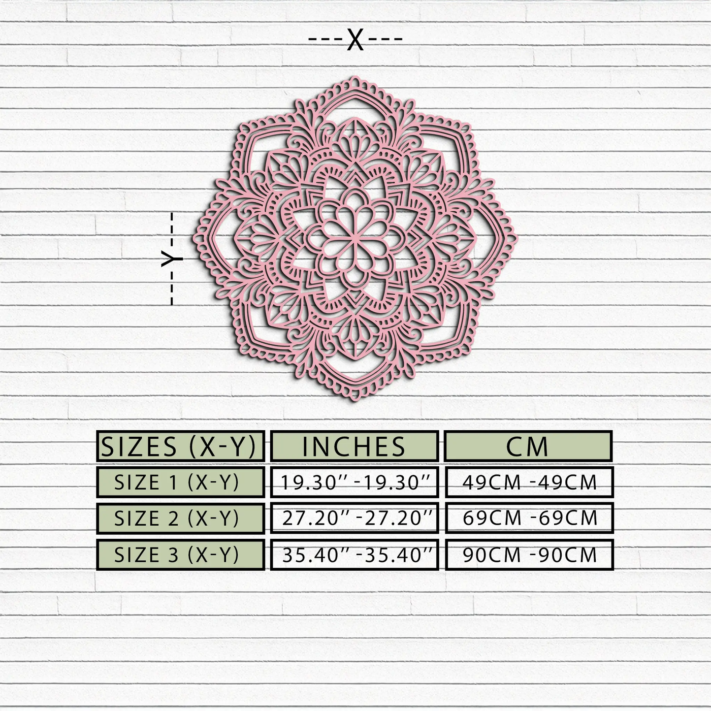 Pink Mandala Metal Wall Art – Intricate Bohemian Design - KAFGP016 by Enova Art