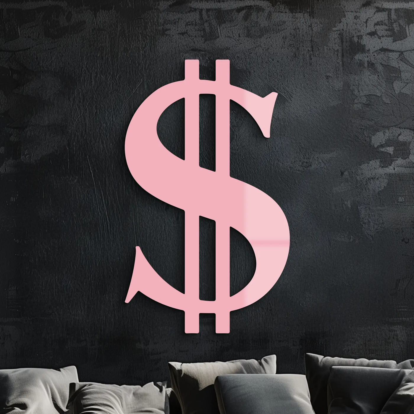 Dollar Sign Metal Wall Art – Money Symbol Modern Decor - KAFGP027 by Enova Art