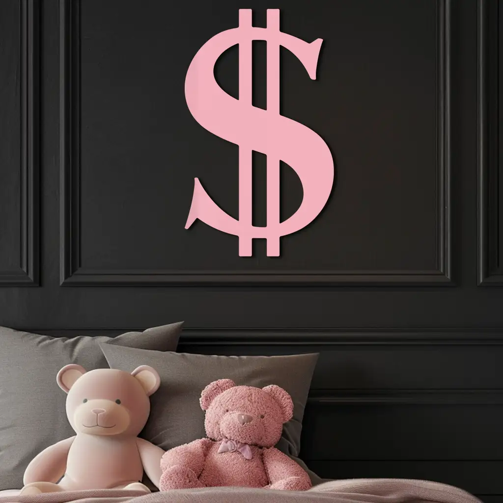 Dollar Sign Metal Wall Art – Money Symbol Modern Decor - KAFGP027 by Enova Art
