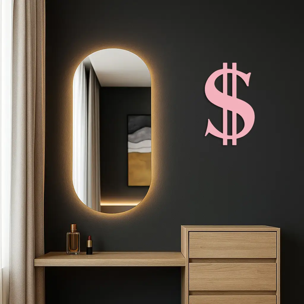 Dollar Sign Metal Wall Art – Money Symbol Modern Decor - KAFGP027 by Enova Art