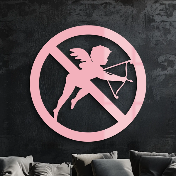 Anti-Cupid Metal Wall Art – Unique Valentine’s Day Decor - KAFGP029