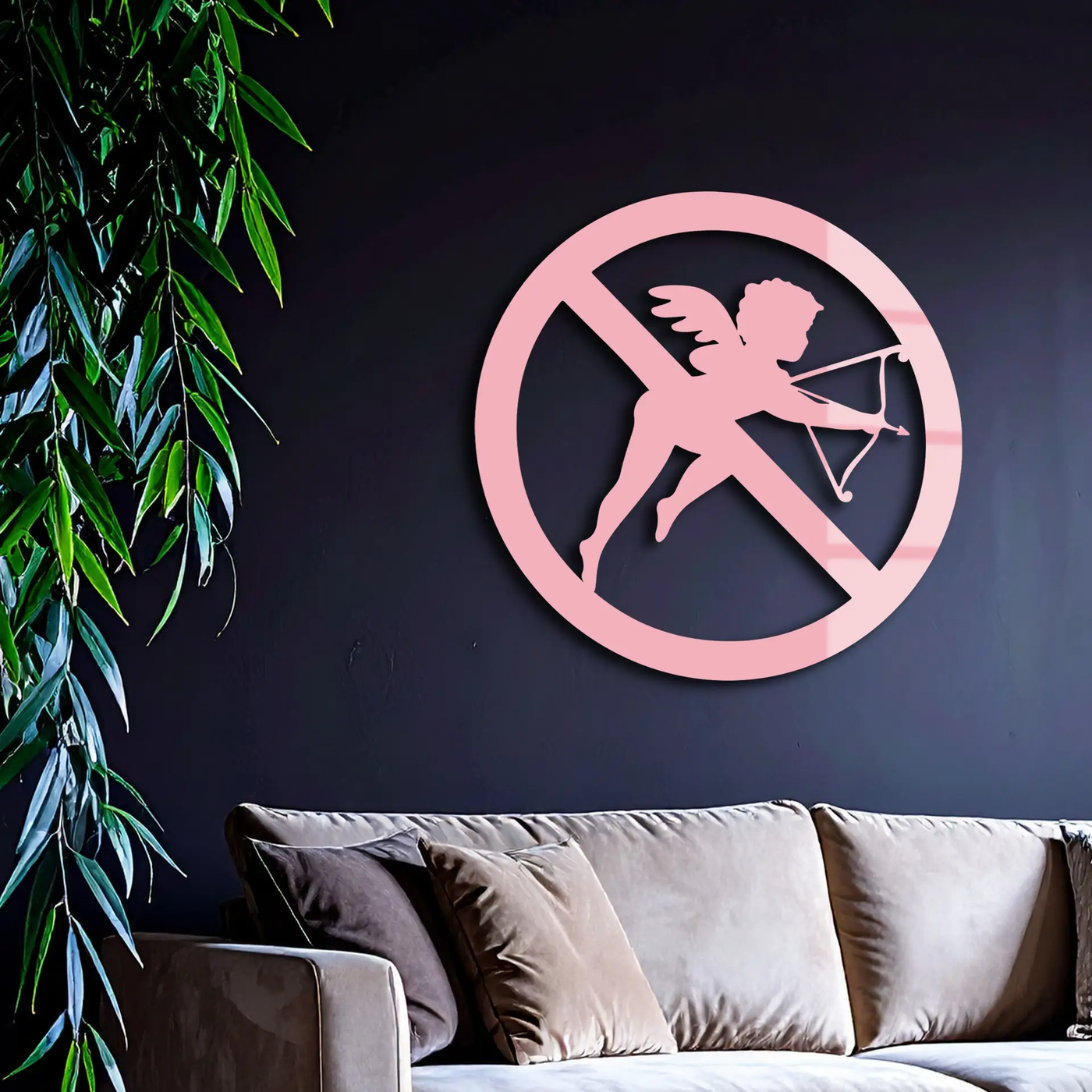 Anti-Cupid Metal Wall Art – Unique Valentine’s Day Decor - KAFGP029 by Enova Art
