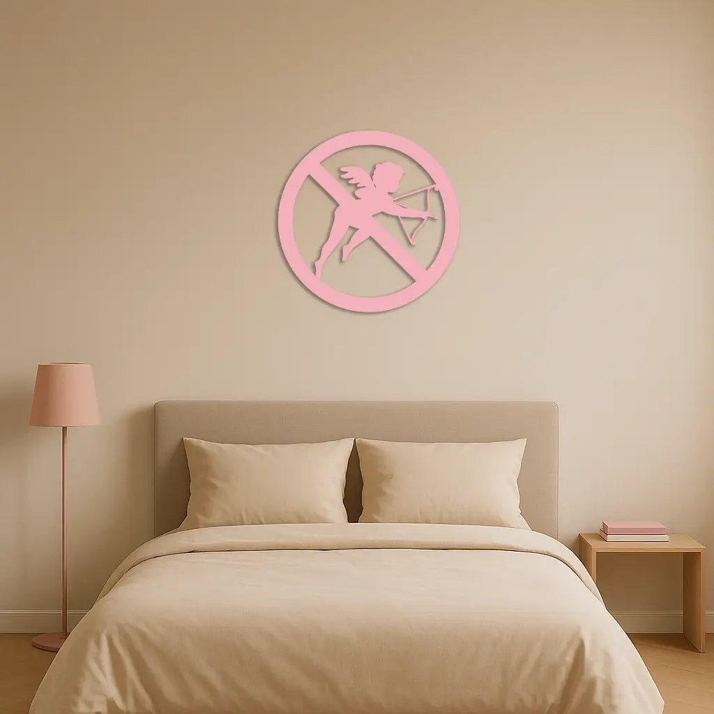Anti-Cupid Metal Wall Art – Unique Valentine’s Day Decor - KAFGP029 by Enova Art