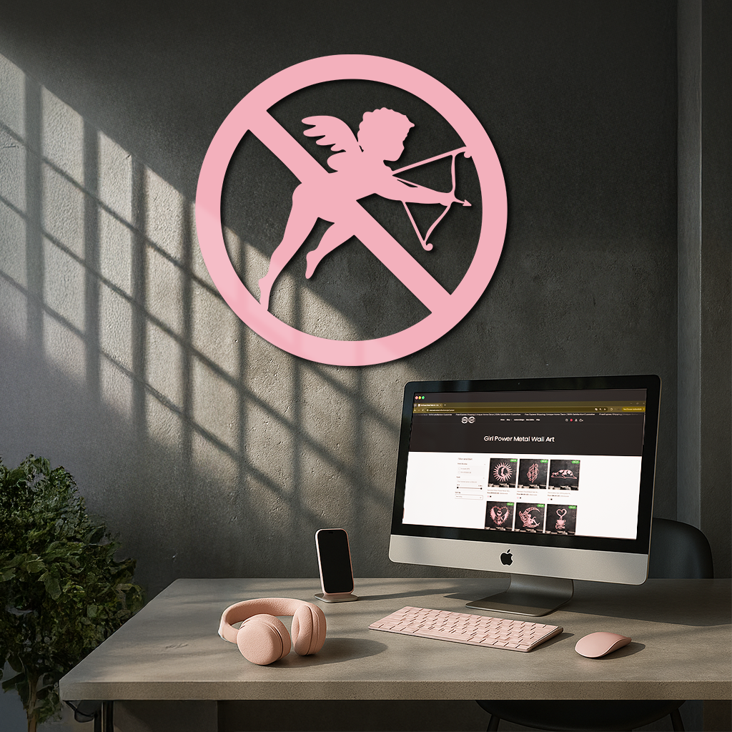 Anti-Cupid Metal Wall Art – Unique Valentine’s Day Decor - KAFGP029 by Enova Art