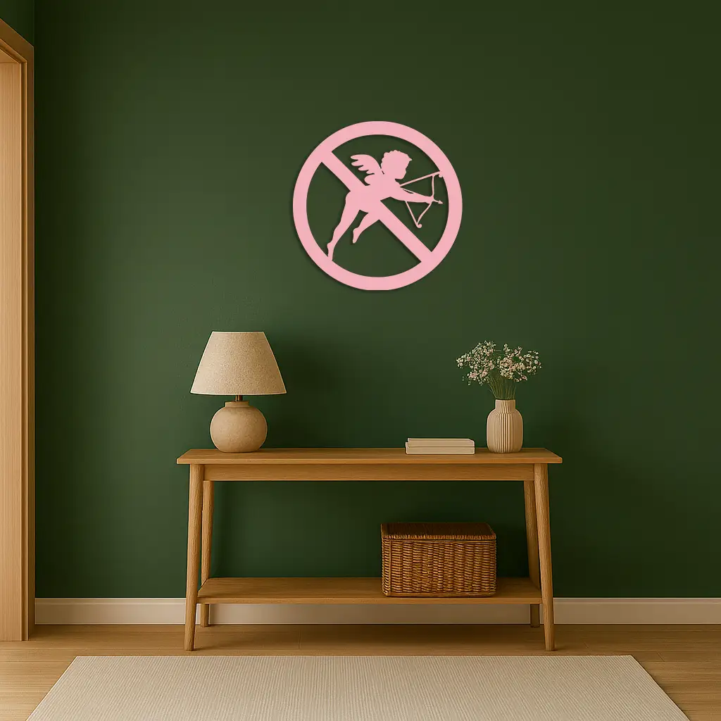 Anti-Cupid Metal Wall Art – Unique Valentine’s Day Decor - KAFGP029 by Enova Art