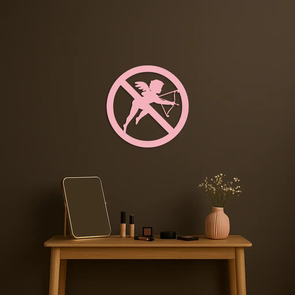 Anti-Cupid Metal Wall Art – Unique Valentine’s Day Decor - KAFGP029 by Enova Art