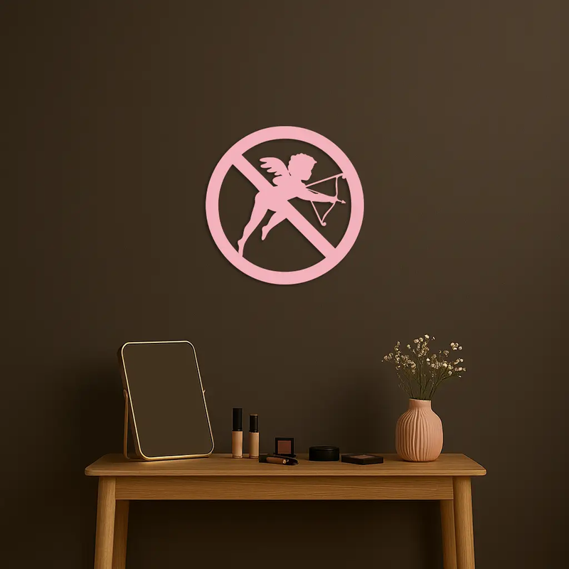 Anti-Cupid Metal Wall Art – Unique Valentine’s Day Decor - KAFGP029 by Enova Art