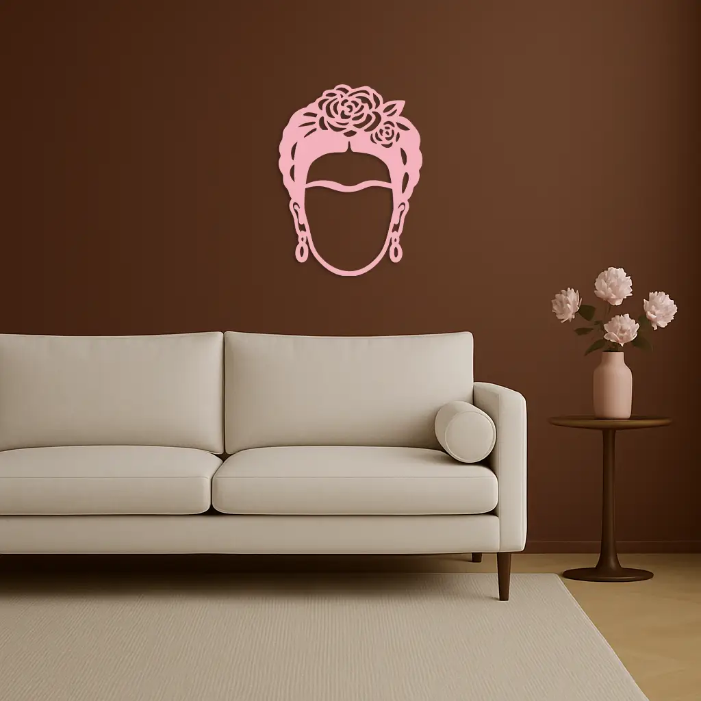 Frida Kahlo Silhouette Metal Wall Art – Iconic Feminine Artistic Home Decor - KAFGP032 by Enova Art