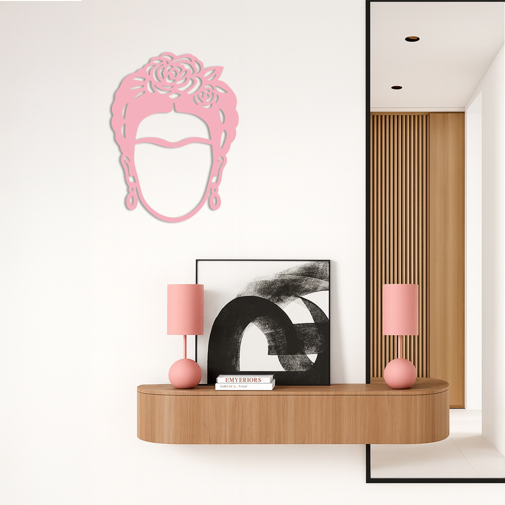 Frida Kahlo Silhouette Metal Wall Art – Iconic Feminine Artistic Home Decor - KAFGP032 by Enova Art