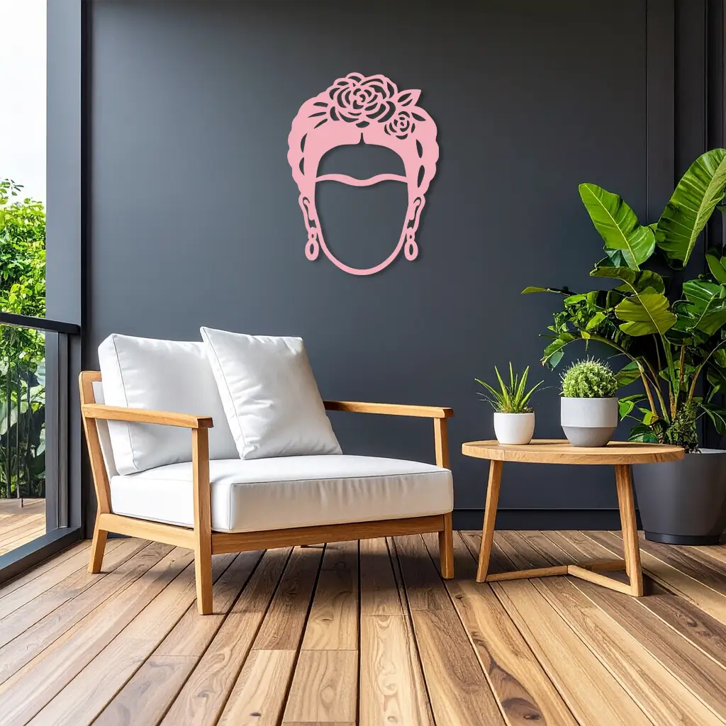 Frida Kahlo Silhouette Metal Wall Art – Iconic Feminine Artistic Home Decor - KAFGP032 by Enova Art