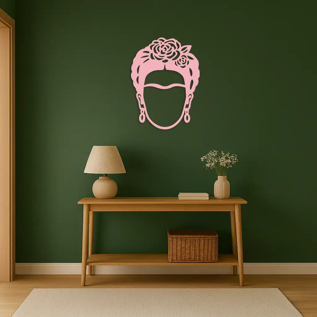Frida Kahlo Silhouette Metal Wall Art – Iconic Feminine Artistic Home Decor - KAFGP032 by Enova Art