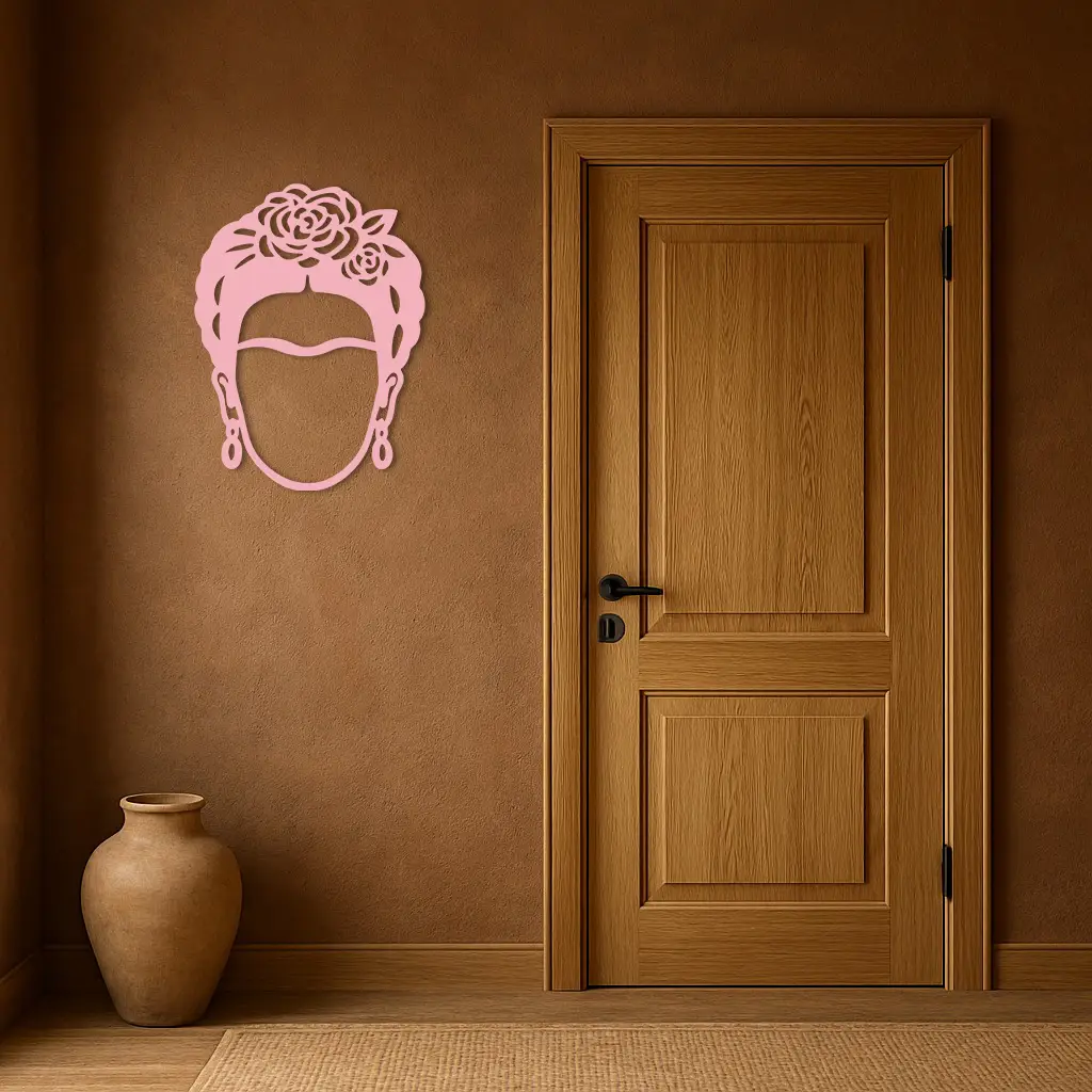 Frida Kahlo Silhouette Metal Wall Art – Iconic Feminine Artistic Home Decor - KAFGP032 by Enova Art