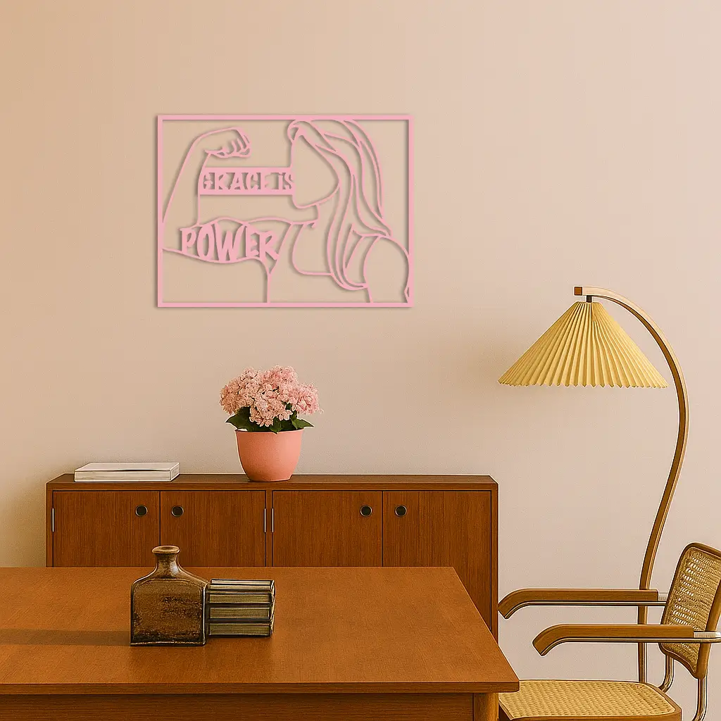 Grace is Power Woman Silhouette Metal Wall Art - KAFGP033 by Enova Art