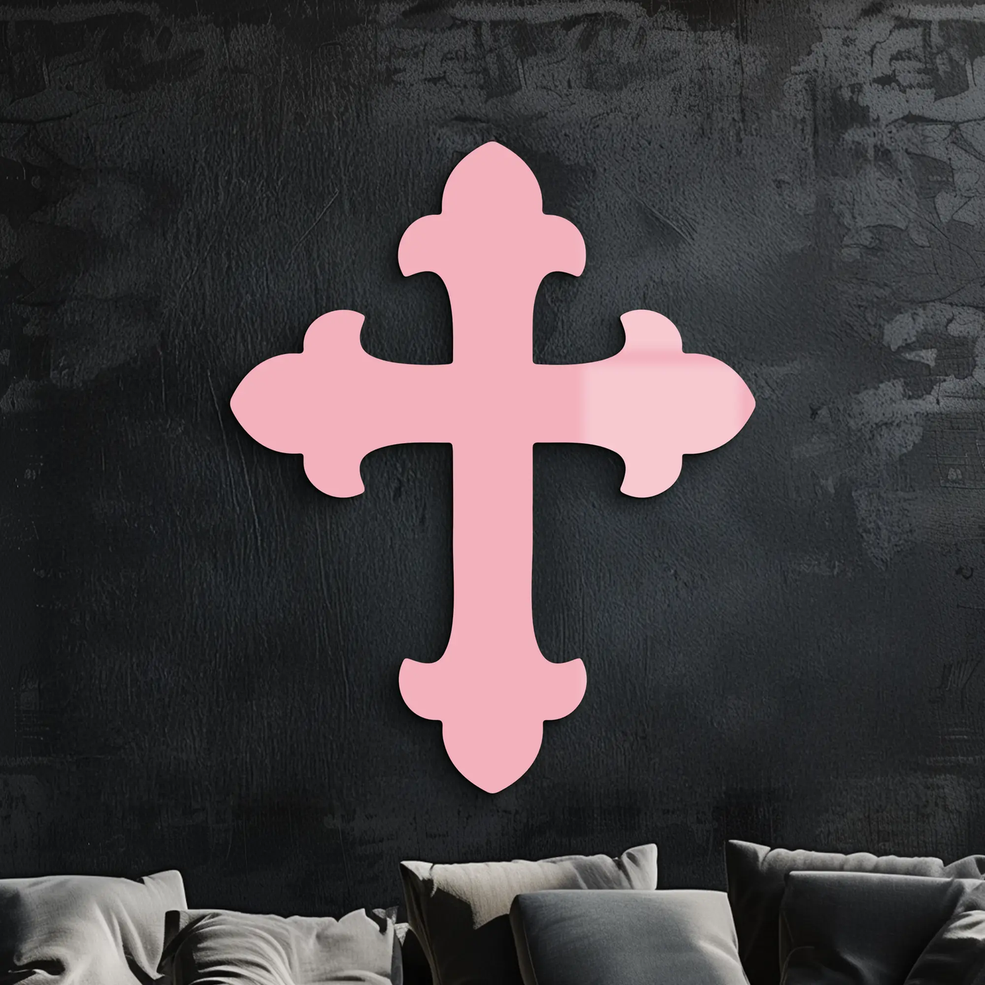 Classic Cross Silhouette Metal Wall Art – Timeless Religious Decor - KAFGP035 by Enova Art