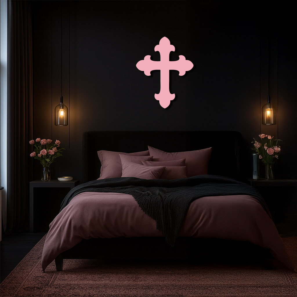Classic Cross Silhouette Metal Wall Art – Timeless Religious Decor - KAFGP035 by Enova Art