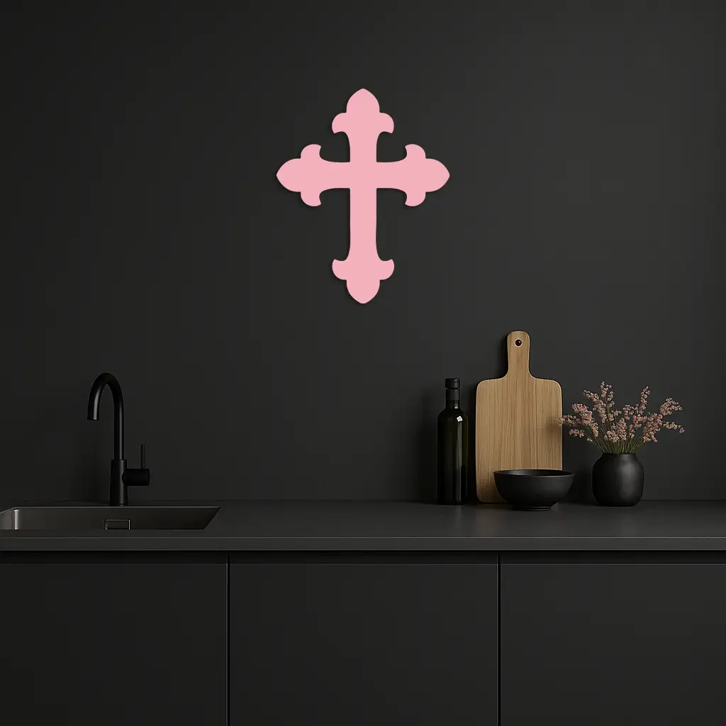 Classic Cross Silhouette Metal Wall Art – Timeless Religious Decor - KAFGP035 by Enova Art