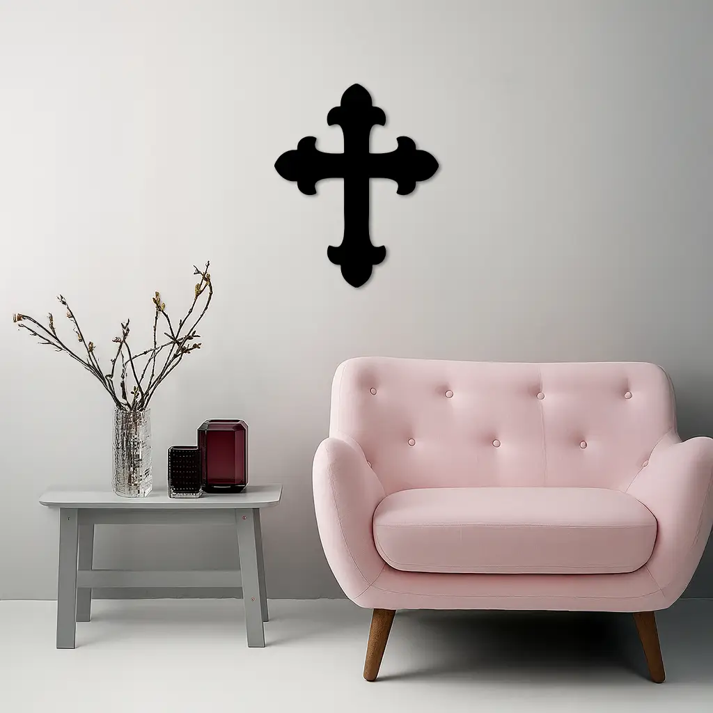 Classic Cross Silhouette Metal Wall Art – Timeless Religious Decor - KAFGP035 by Enova Art