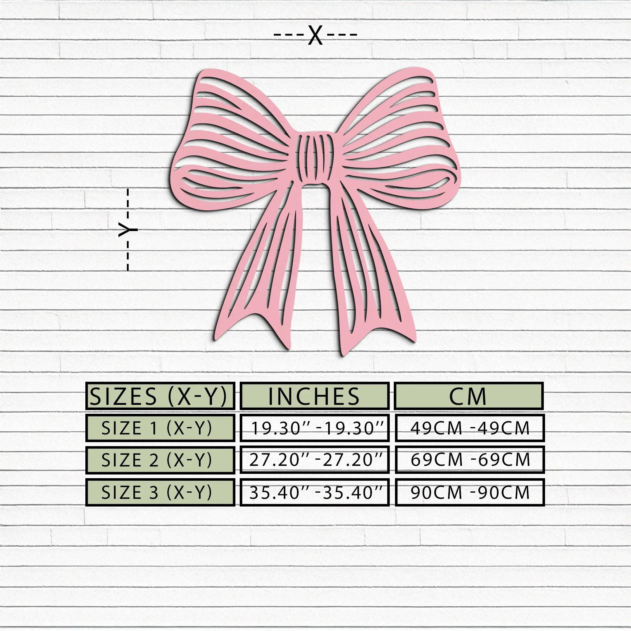 Elegant Bow Silhouette Metal Wall Art – Decorative Ribbon Design - KAFGP047 by Enova Art