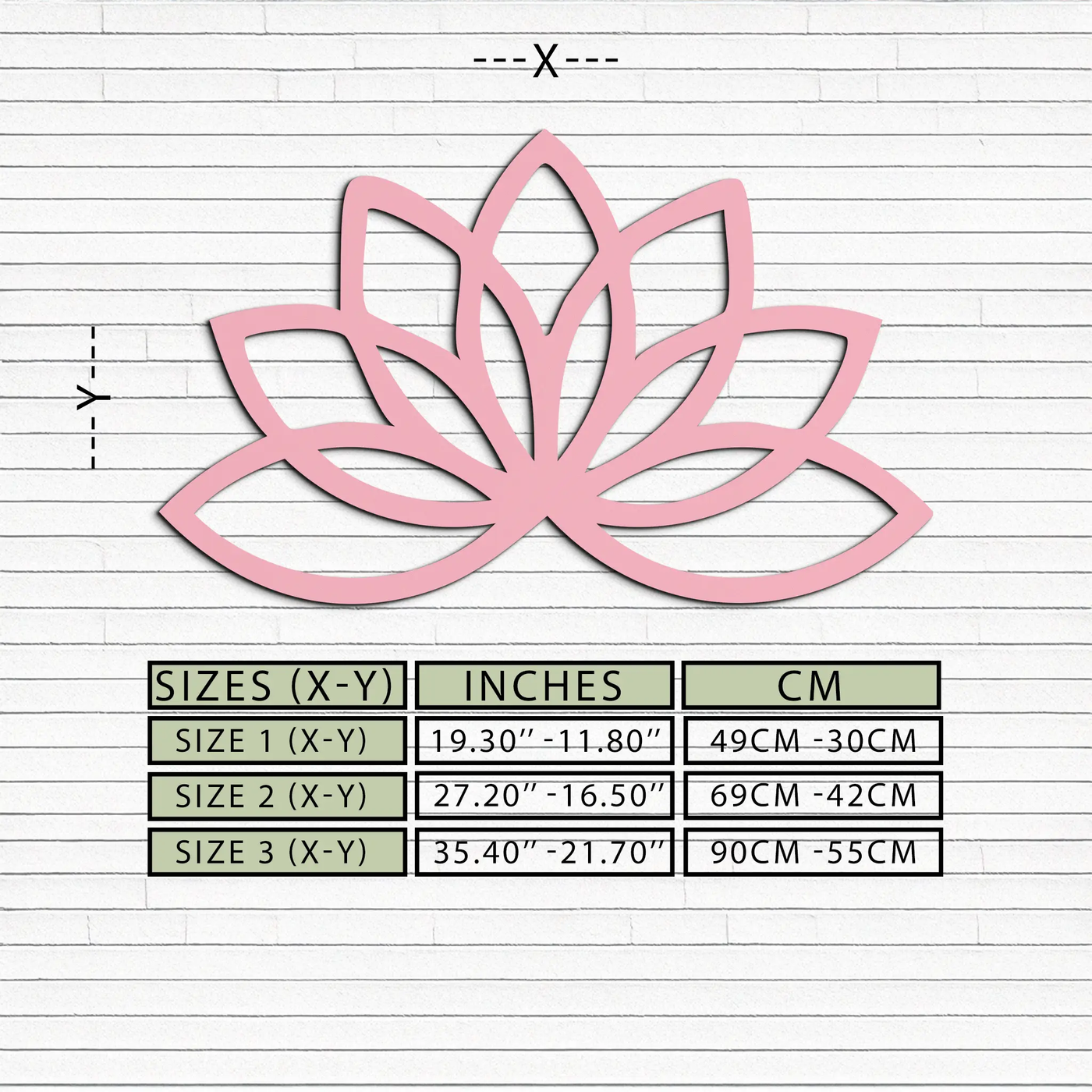 Minimal Lotus Silhouette Metal Wall Art – Elegant Flower Design - KAFGP054 by Enova Art