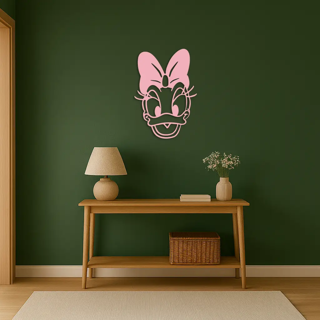 Daisy Duck Silhouette Metal Wall Art – Cartoon Character Design - KAFGP063 by Enova Art