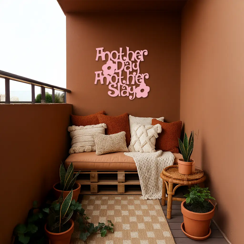Another Day Another Slay Metal Wall Art – Motivational Quote Decor - KAFGP085 by Enova Art