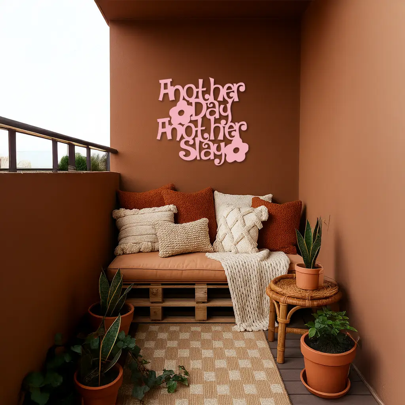 Another Day Another Slay Metal Wall Art – Motivational Quote Decor - KAFGP085 by Enova Art