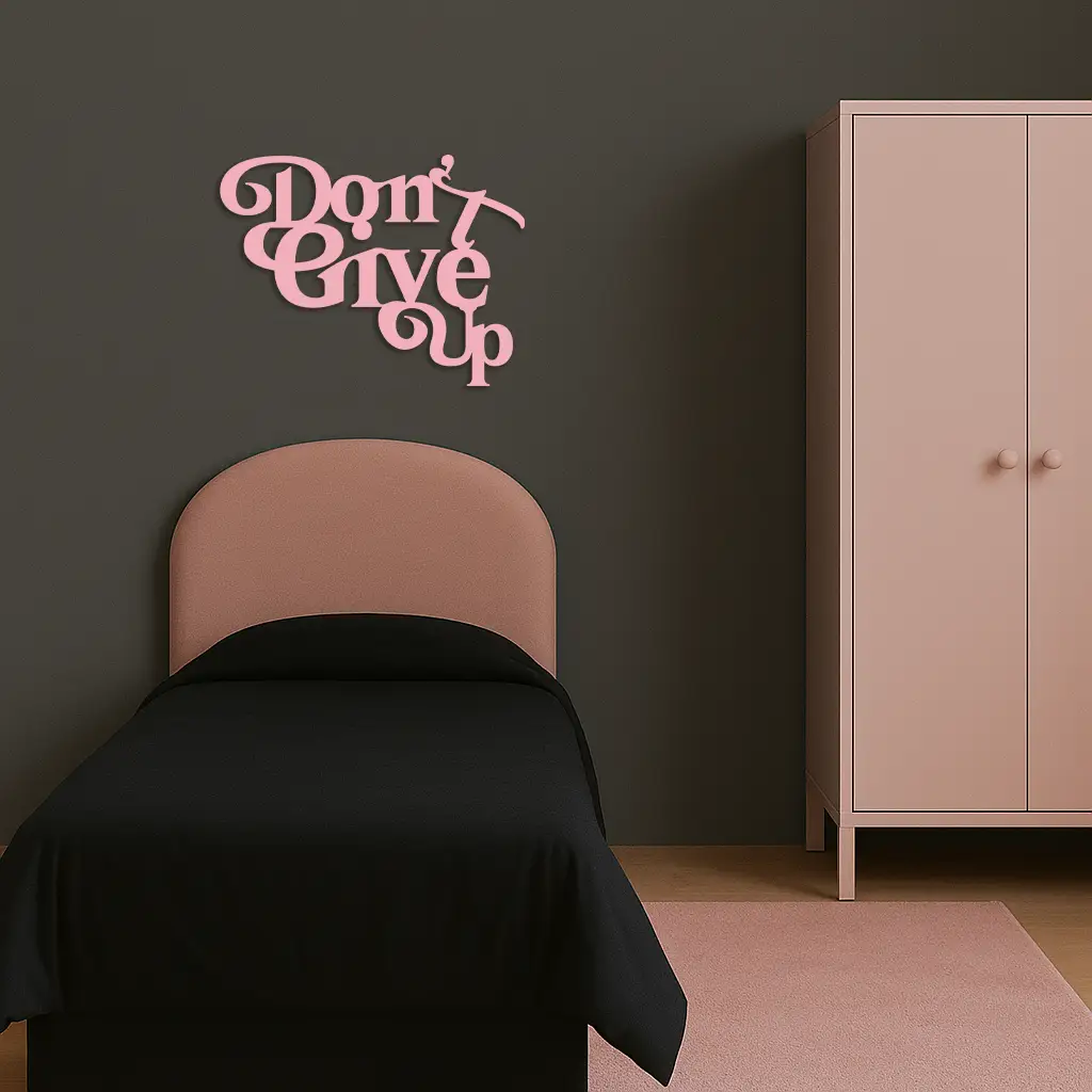 Don’t Give Up Motivational Quote Metal Wall Art – Inspirational Typography Decor - KAFGP091 by Enova Art