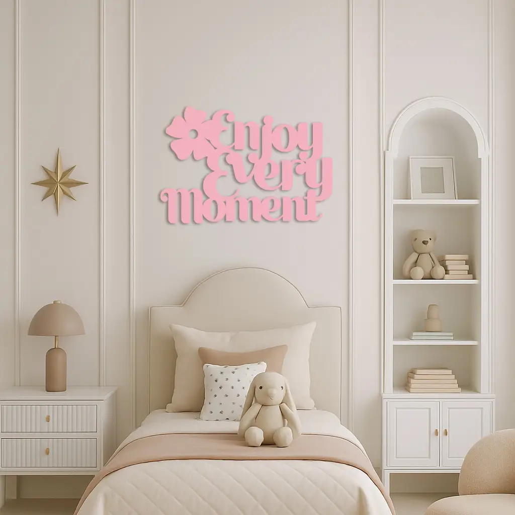 Enjoy Every Moment Metal Wall Art – Inspirational Quote Home Decor - KAFGP095 by Enova Art