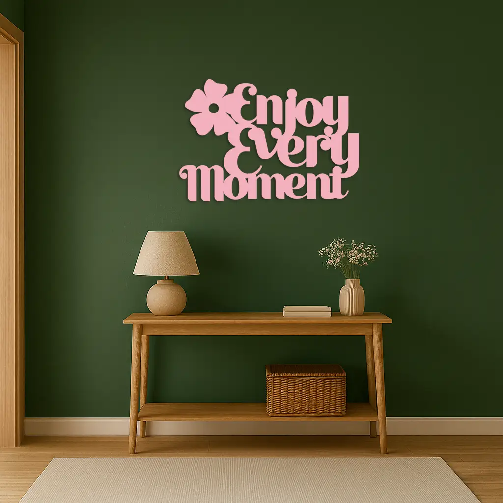 Enjoy Every Moment Metal Wall Art – Inspirational Quote Home Decor - KAFGP095 by Enova Art