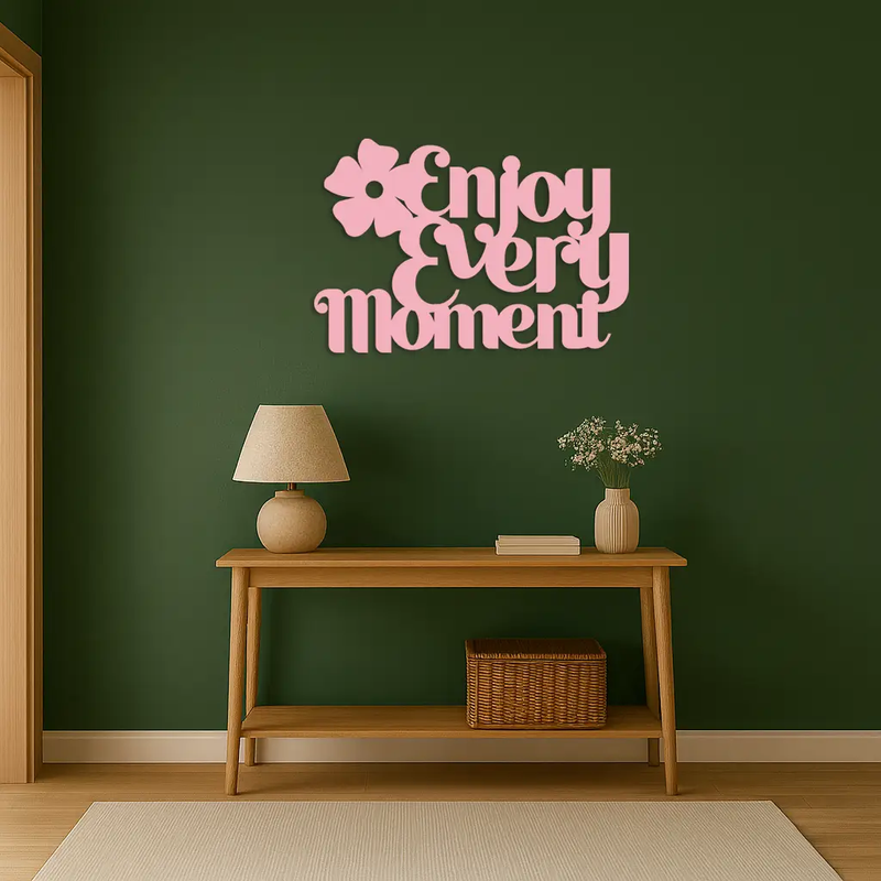 Enjoy Every Moment Metal Wall Art – Inspirational Quote Home Decor - KAFGP095 by Enova Art