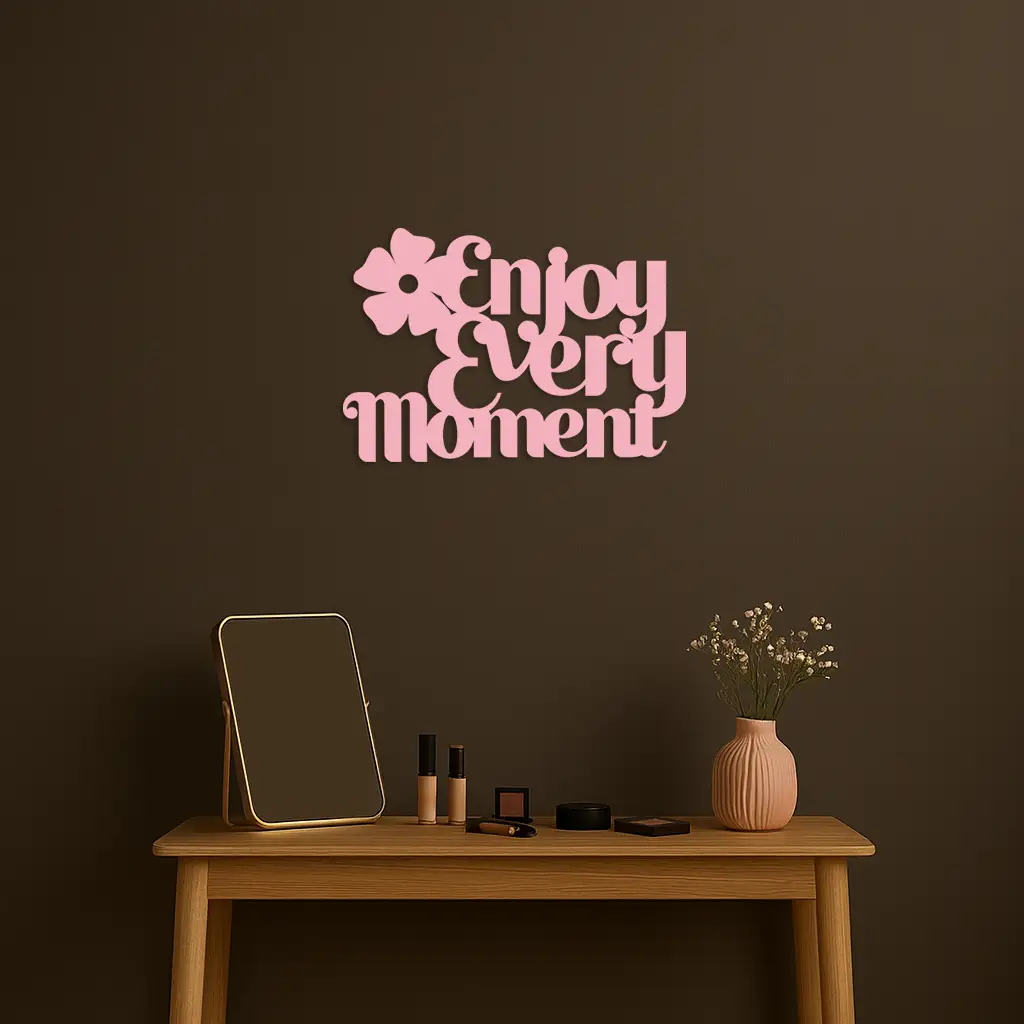 Enjoy Every Moment Metal Wall Art – Inspirational Quote Home Decor - KAFGP095 by Enova Art