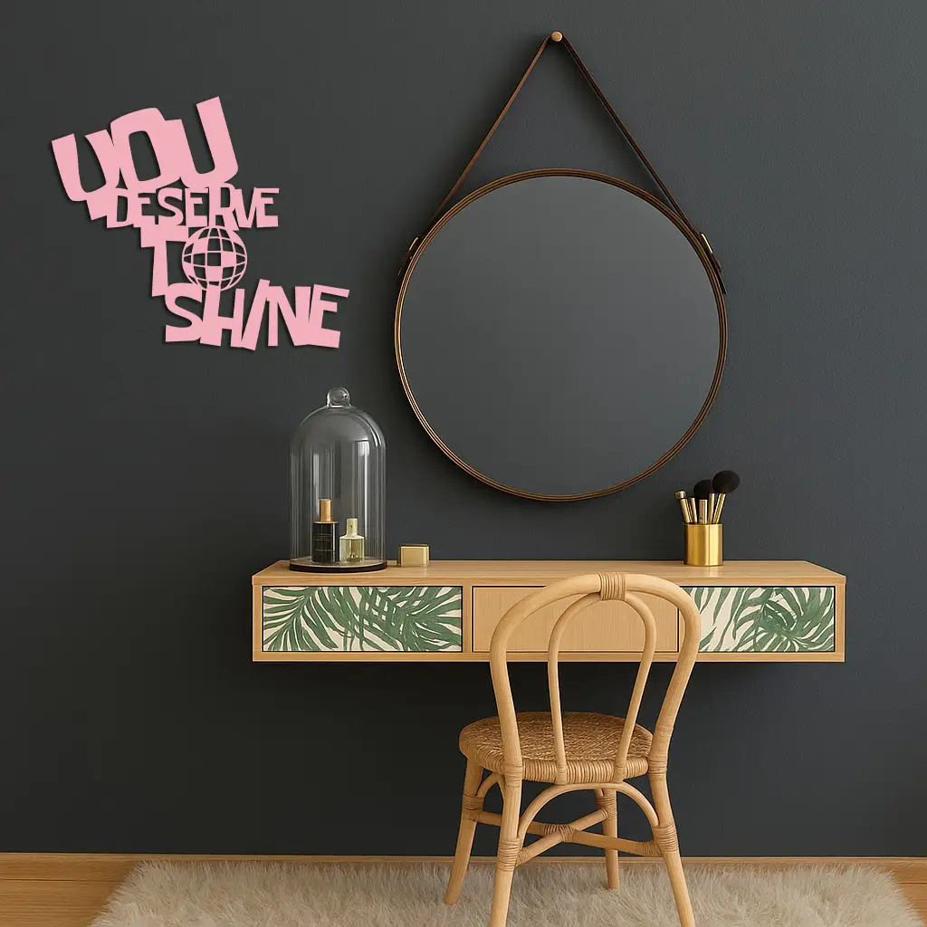 You Deserve to Shine Metal Wall Art – Motivational Disco Ball Design - KAFGP115 by Enova Art