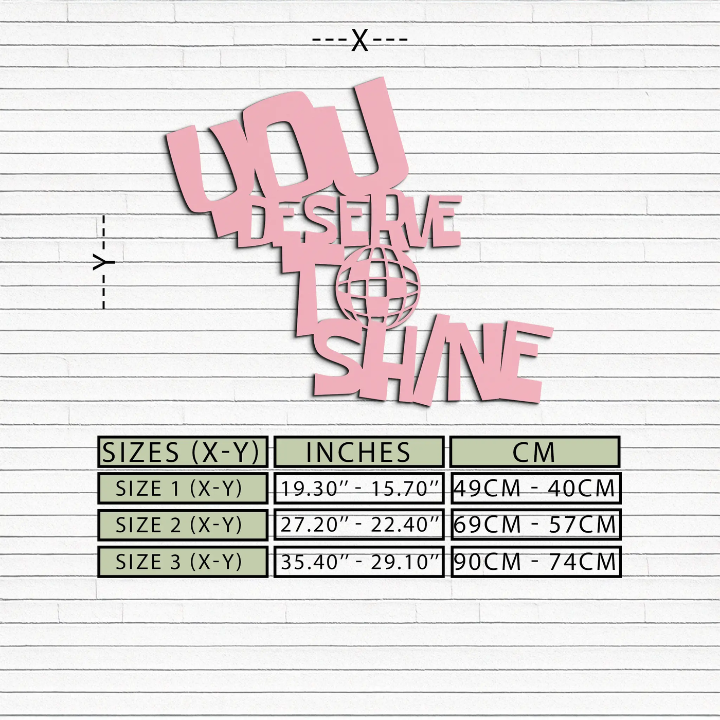 You Deserve to Shine Metal Wall Art – Motivational Disco Ball Design - KAFGP115 by Enova Art