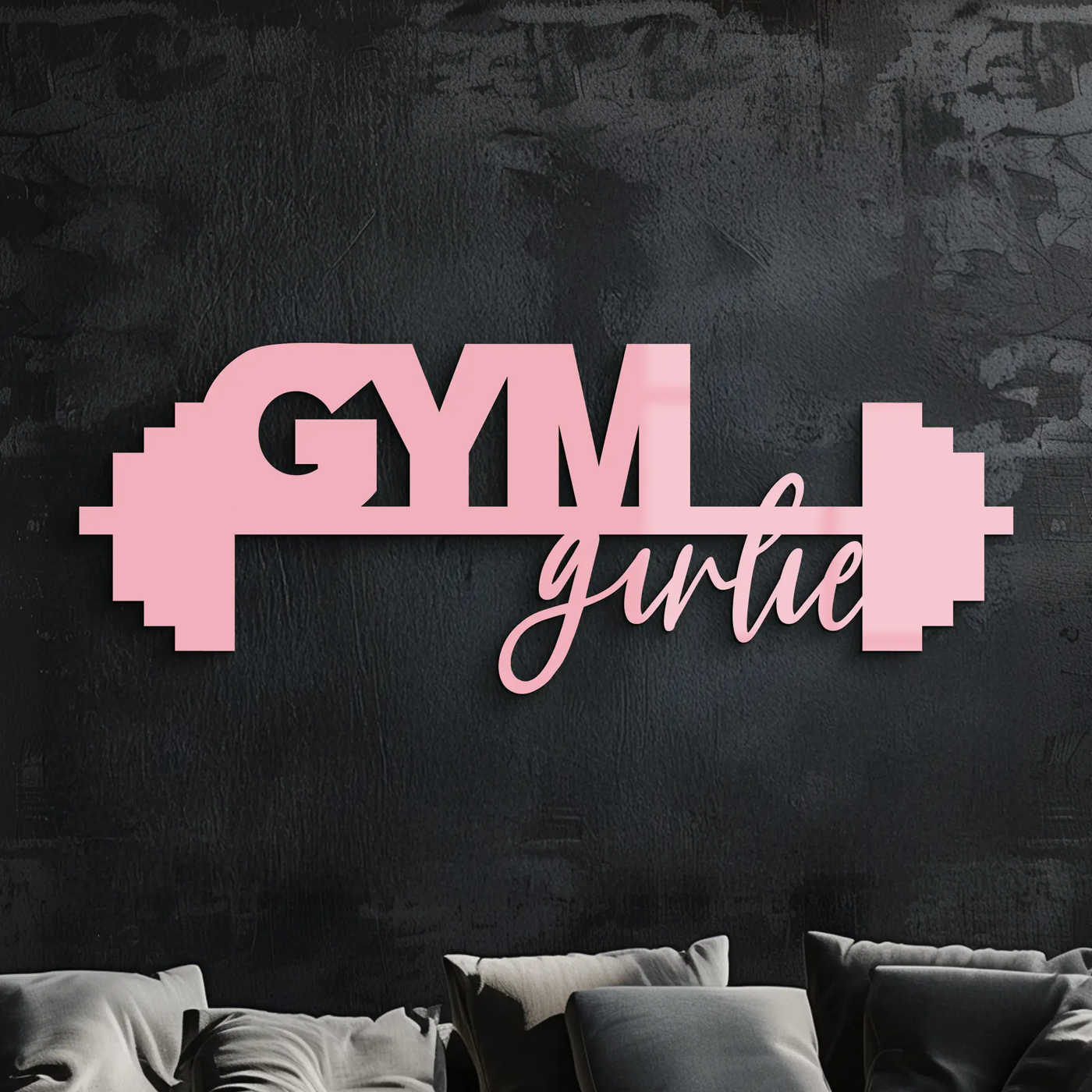 Gym Girlie Metal Wall Art – Fitness Motivational Home & Gym Decor - KAFGP121 by Enova Art