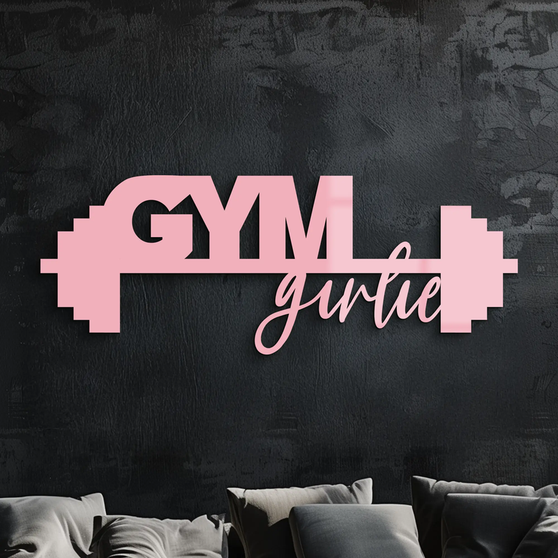 Gym Girlie Metal Wall Art – Fitness Motivational Home & Gym Decor - KAFGP121 by Enova Art