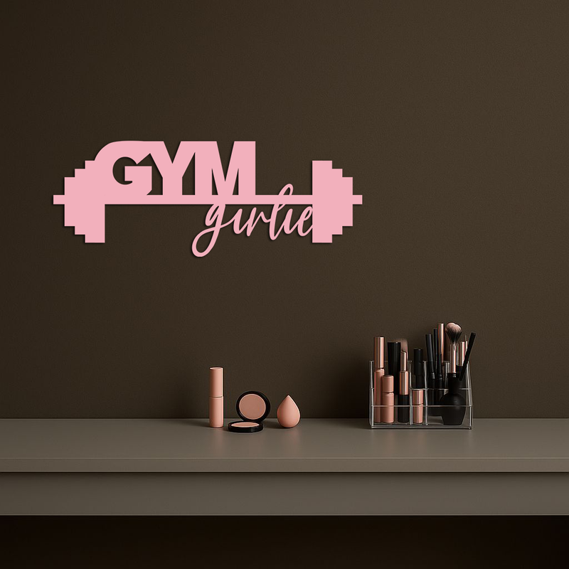 Gym Girlie Metal Wall Art – Fitness Motivational Home & Gym Decor - KAFGP121 by Enova Art