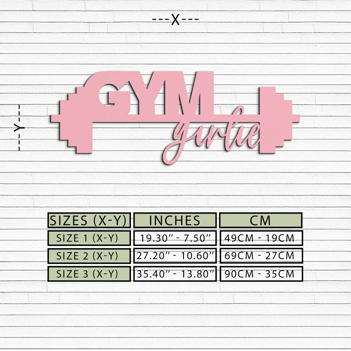 Gym Girlie Metal Wall Art – Fitness Motivational Home & Gym Decor - KAFGP121 by Enova Art