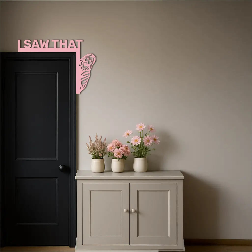 I Saw That Jesus Door Corner Metal Wall Art – Religious Home Decor - KAFGP127 by Enova Art
