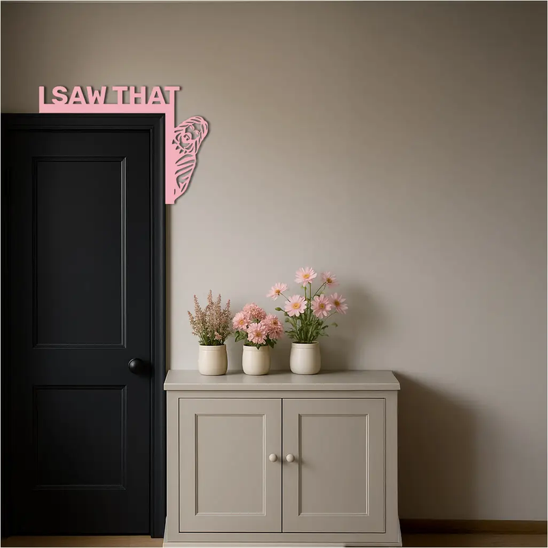 I Saw That Jesus Door Corner Metal Wall Art – Religious Home Decor - KAFGP127 by Enova Art