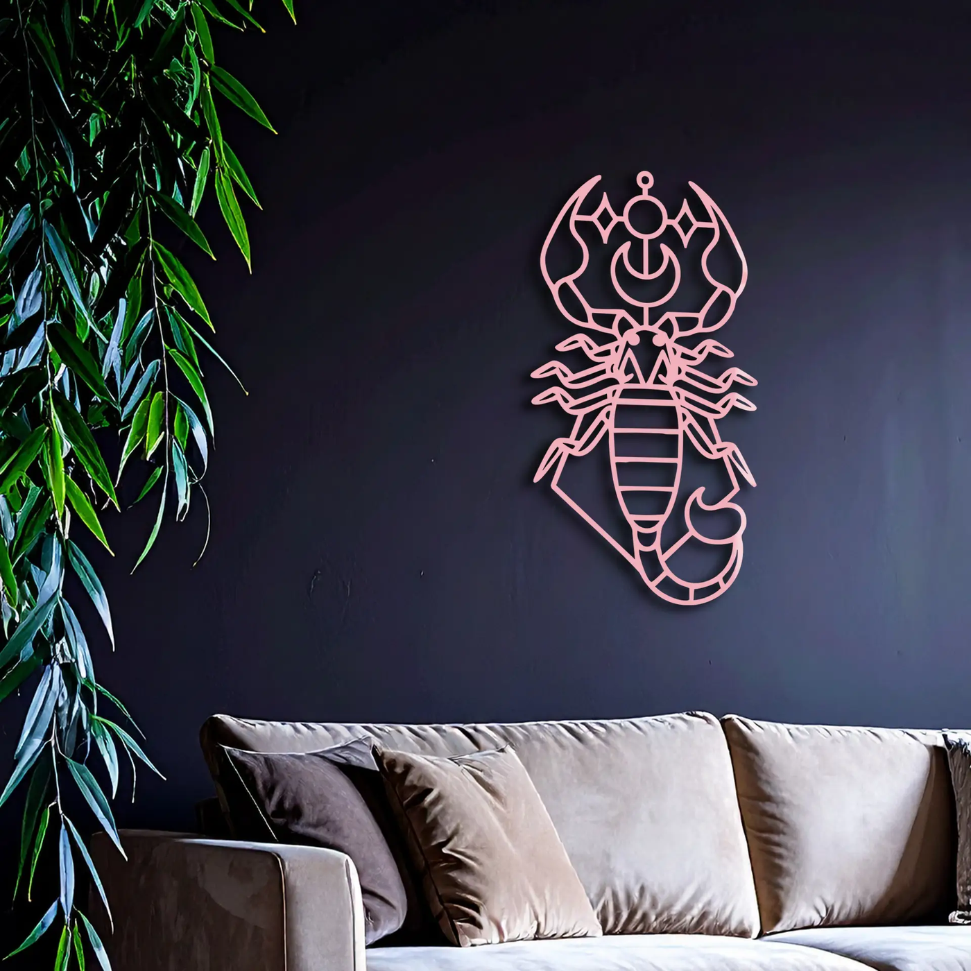 Scorpio Zodiac Metal Wall Art – Geometric Astrology Home Decor - KAFGP145 by Enova Art
