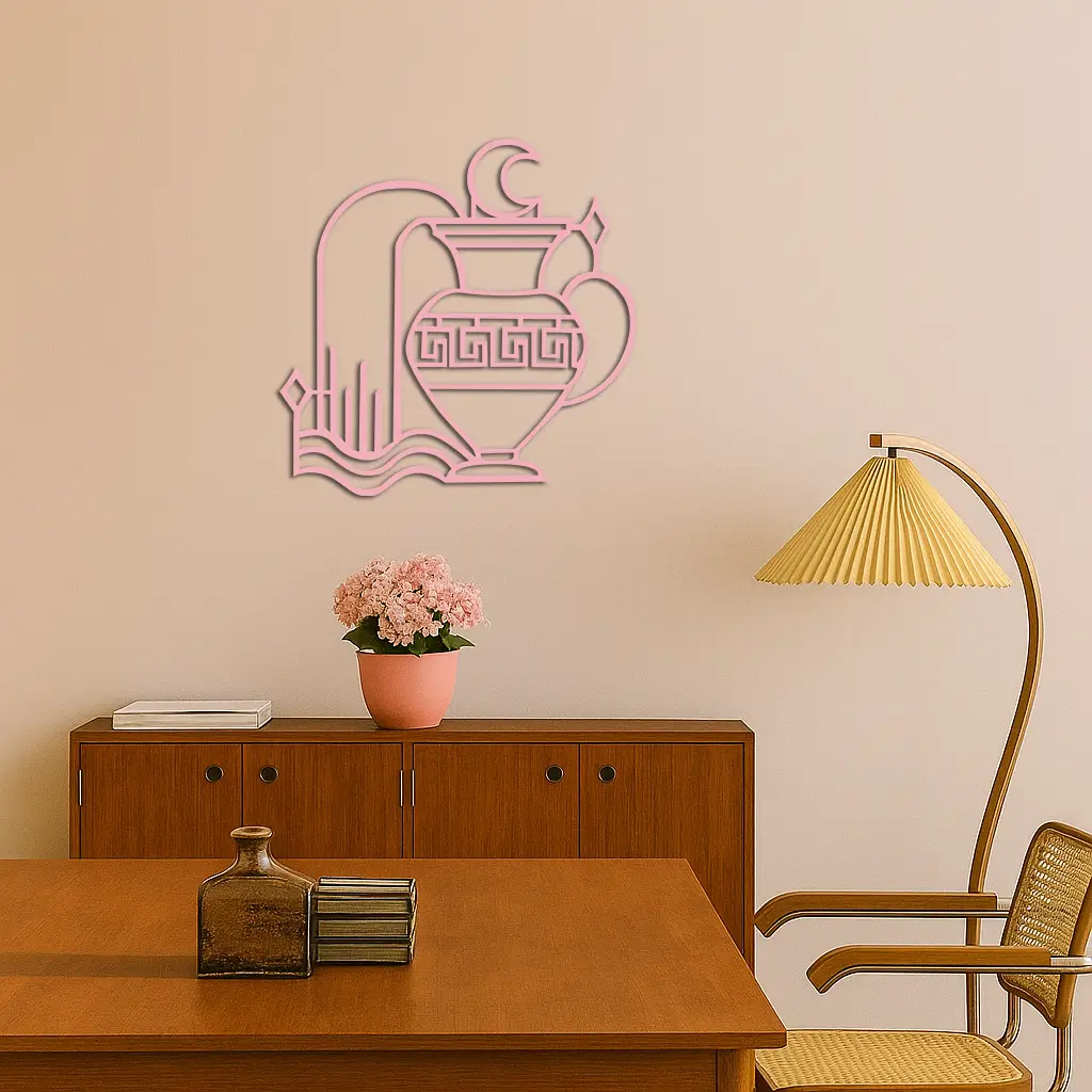 Aquarius Zodiac Metal Wall Art – Geometric Water Bearer Astrology Decor - KAFGP151 by Enova Art