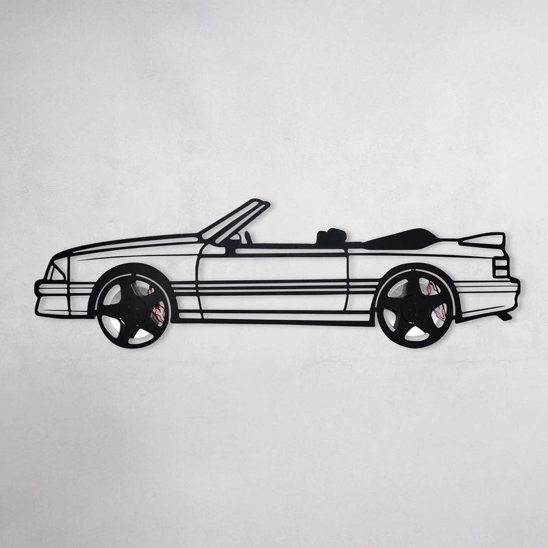 1993 Mustang GT Convertible Wall Art – Steel & Spinning Wheels-KAFMEKA002 by Enova Art