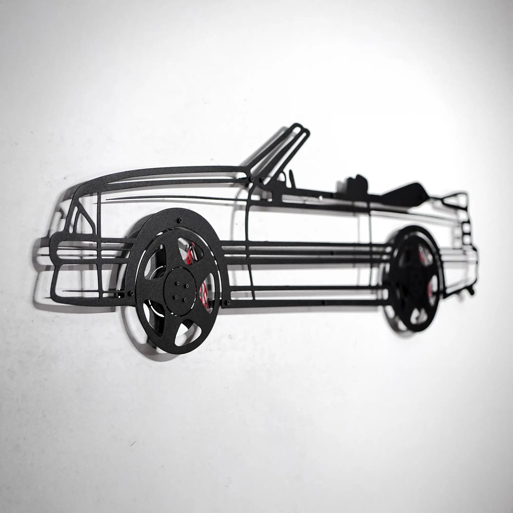 1993 Mustang GT Convertible Wall Art – Steel & Spinning Wheels-KAFMEKA002 by Enova Art