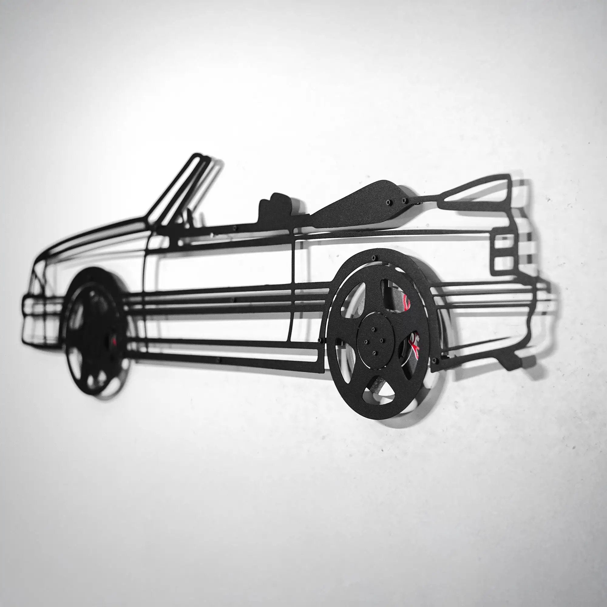 1993 Mustang GT Convertible Wall Art – Steel & Spinning Wheels-KAFMEKA002 by Enova Art