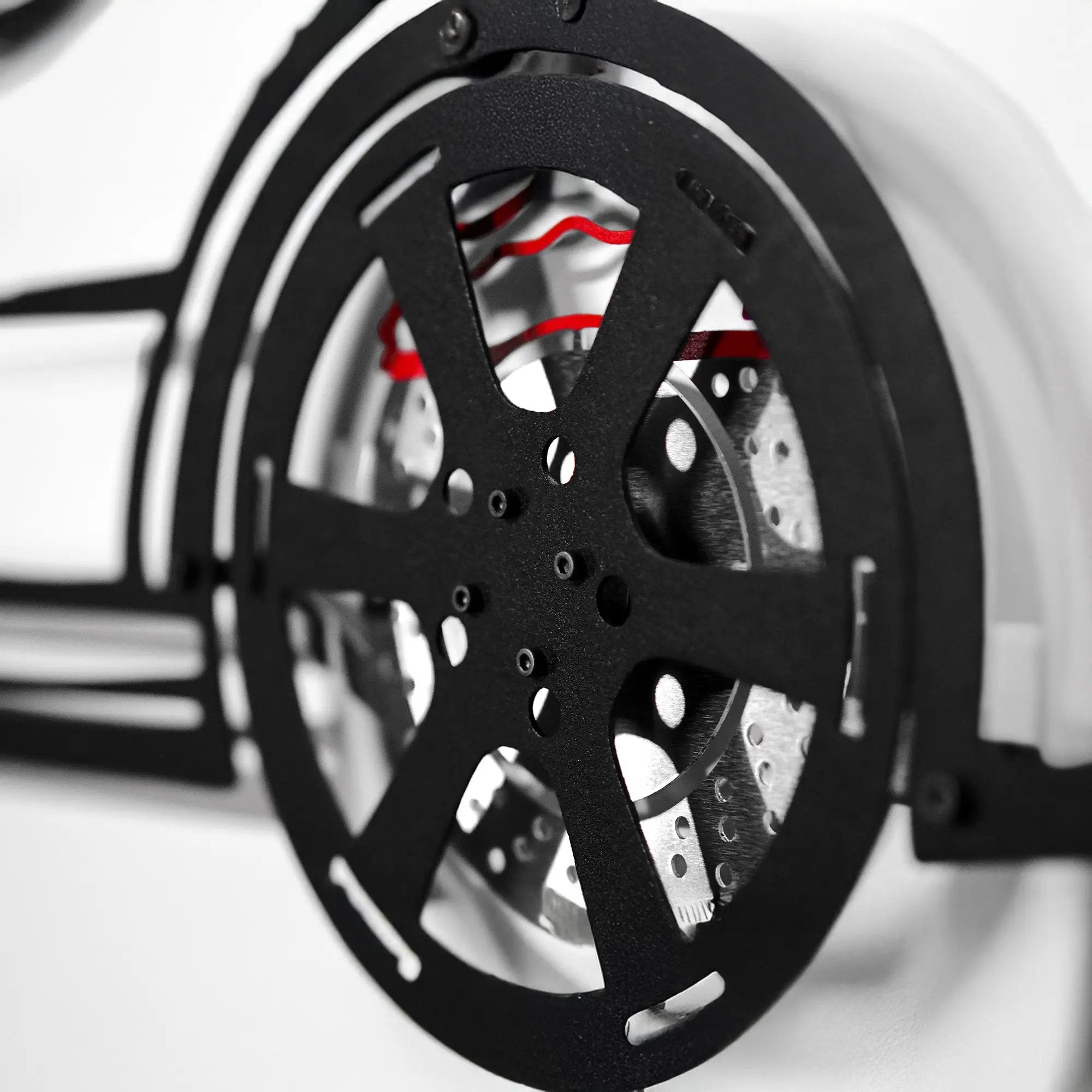 2006 Lancer Evo Metal Wall Art – JDM Steel with Spinning Wheels-KAFMEKA003 by Enova Art