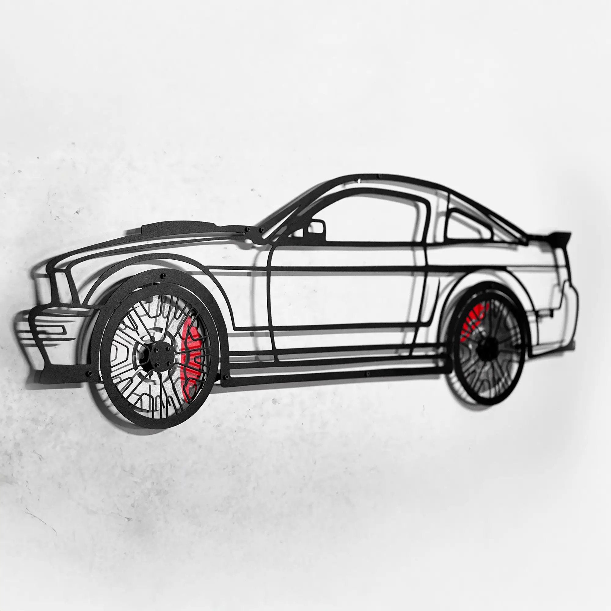2008 Mustang GT Fastback Wall Art – Steel Build with Spinning Wheels-KAFMEKA004 by Enova Art