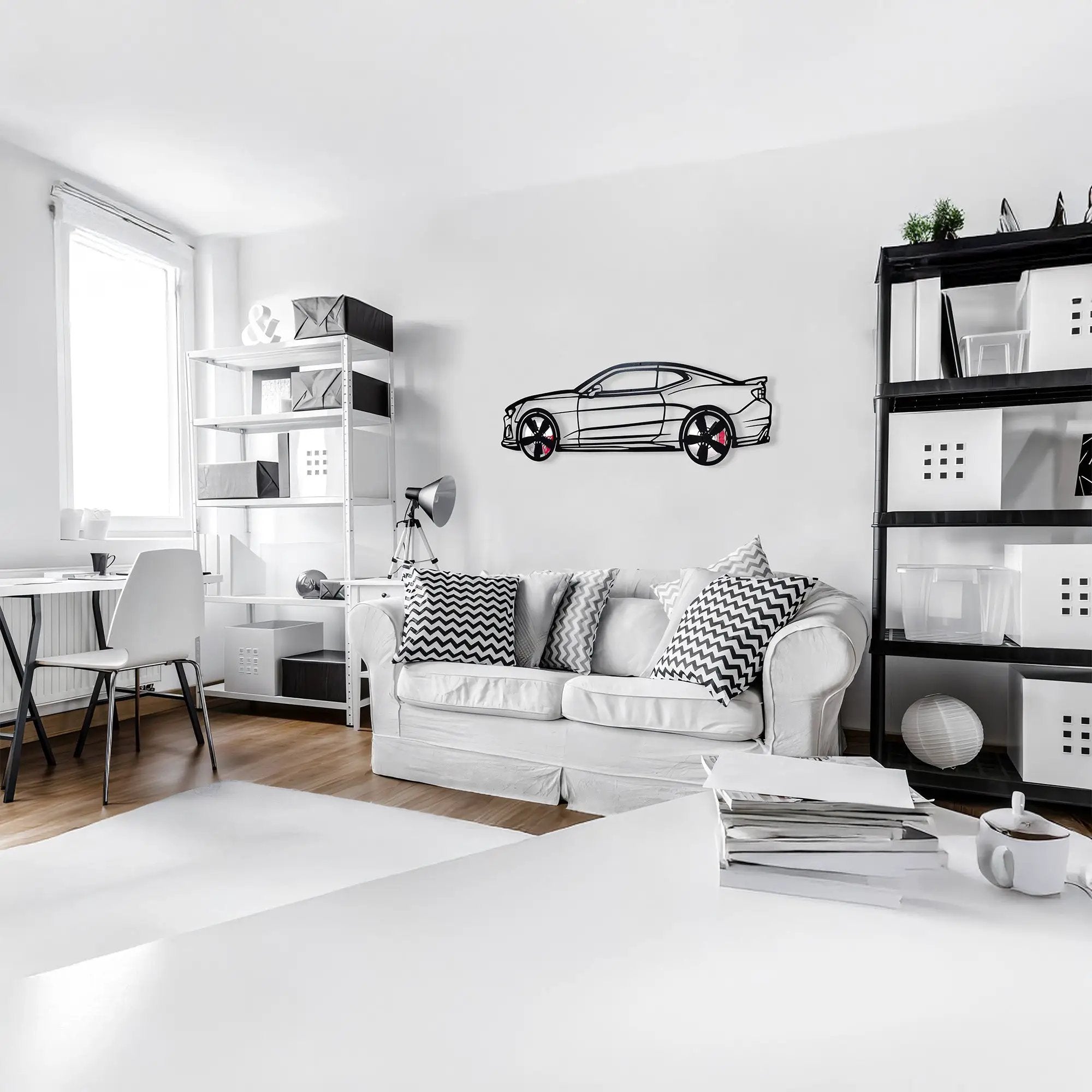 2019 Camaro ZL1 Metal Wall Art – Spinning Wheels Muscle Decor-KAFMEKA005 by Enova Art